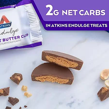 商品Atkins|Atkins Endulge Peanut Butter Cups Pack, Keto Friendly (44 ct.),价格¥160,第4张图片详细描述