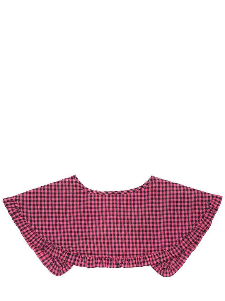 商品Ganni|Printed Check Organic Cotton Collar,价格¥274,第4张图片详细描述