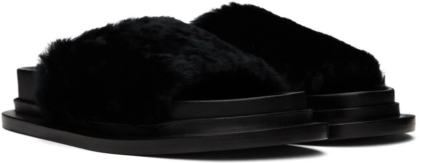 商品Jil Sander|Black Shearling Slides,价格¥1906,第4张图片详细描述