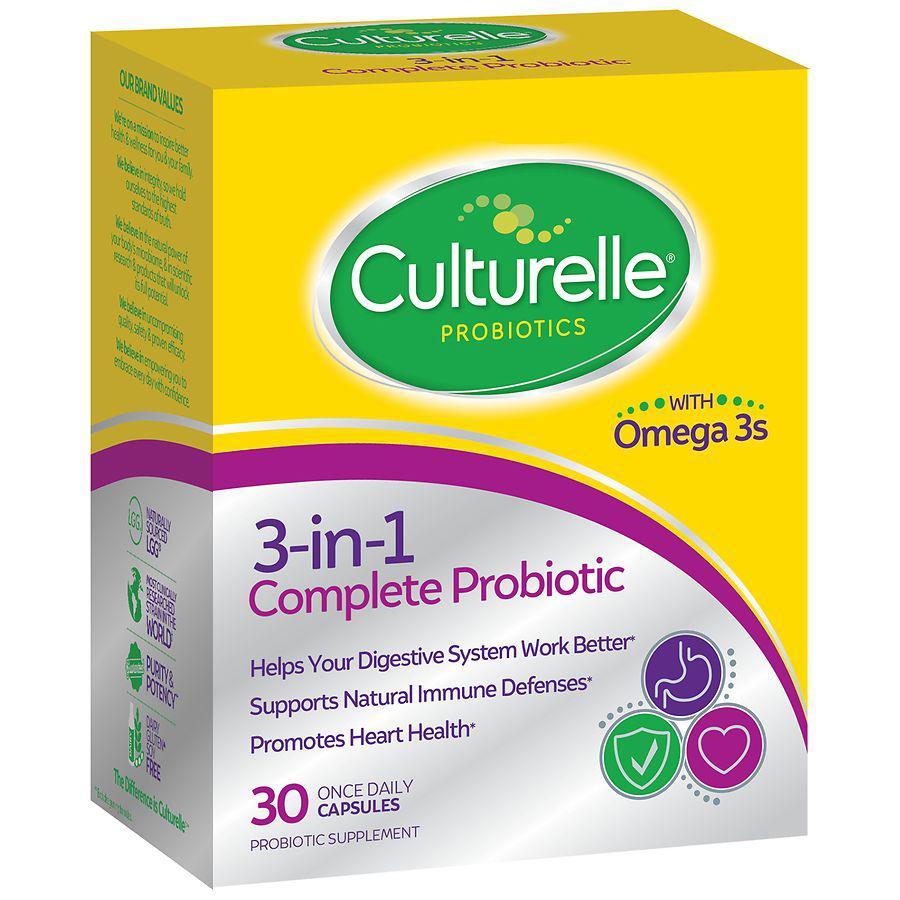 商品Culturelle|3-in-1 Complete Probiotic + Omega 3s Capsules,价格¥201,第5张图片详细描述