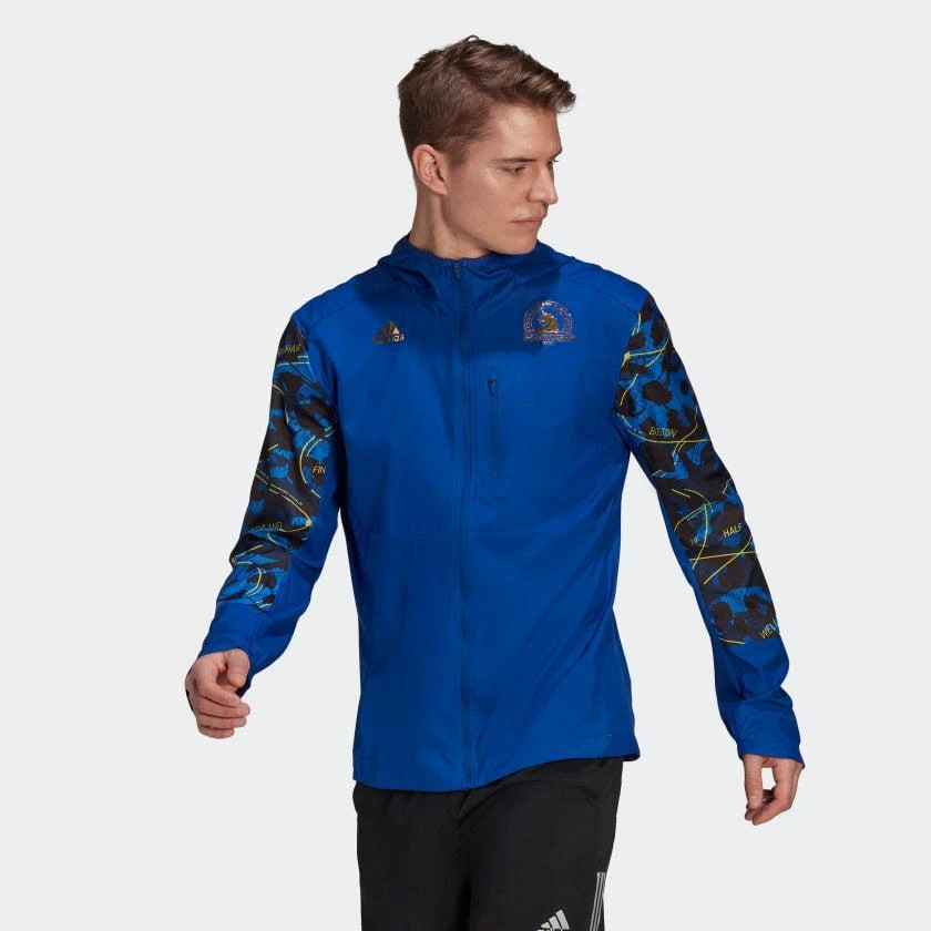 商品Adidas|Men's adidas Boston Marathon Own the Run Reflective Wind Jacket,价格¥271,第2张图片详细描述