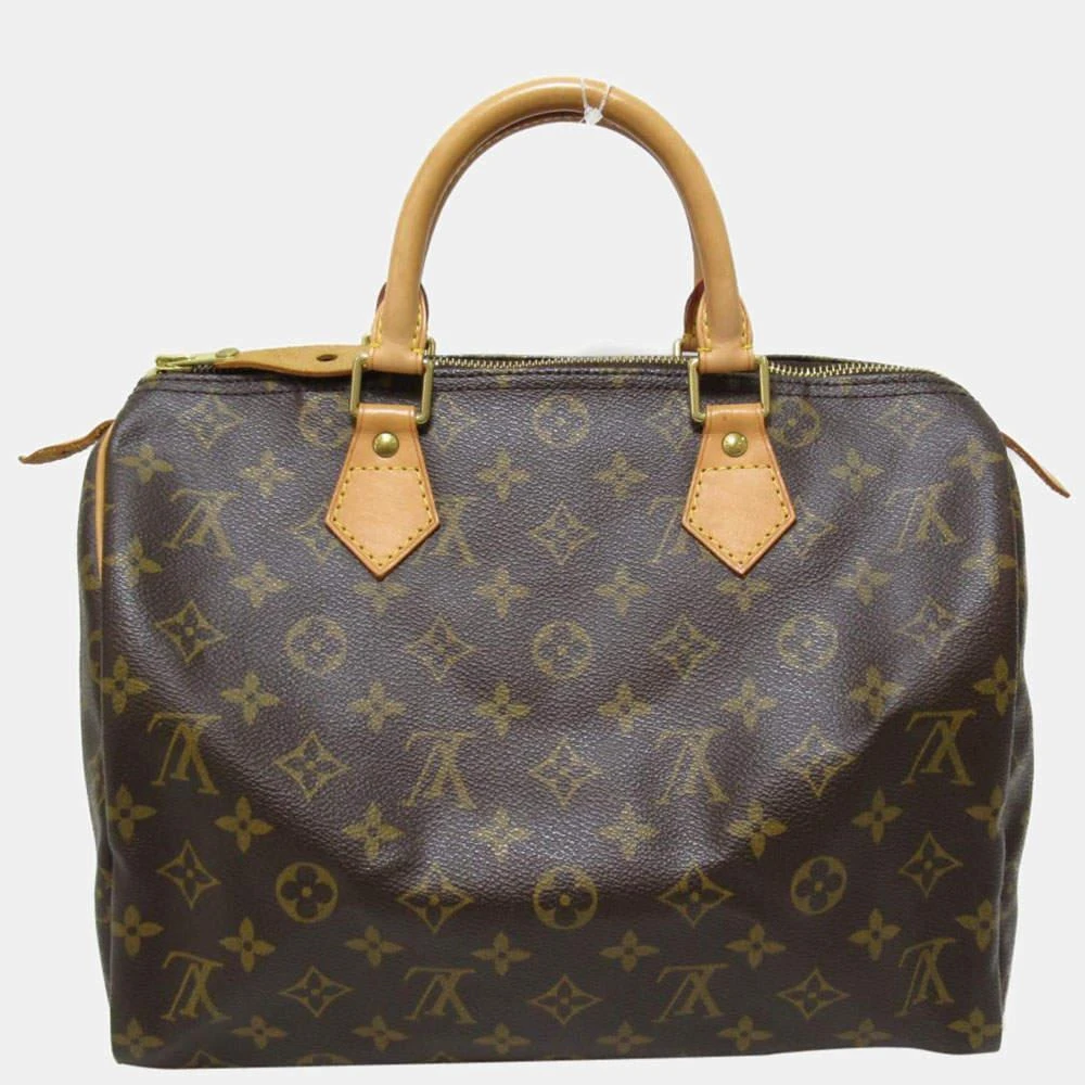 商品[二手商品] Louis Vuitton|Louis Vuitton Brown Monogram Canvas Speedy 30 Satchel Bag ,价格¥7201,第3张图片详细描述