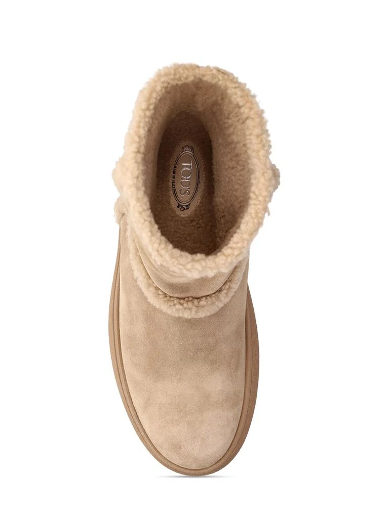 商品Tod's|30mm Suede & Shearling Ankle Boots,价格¥6394,第5张图片详细描述