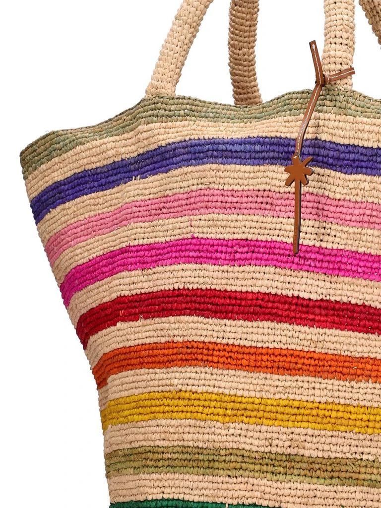 商品MANEBÍ|Summer Rainbow Striped Raffia Tote Bag,价格¥2395,第4张图片详细描述