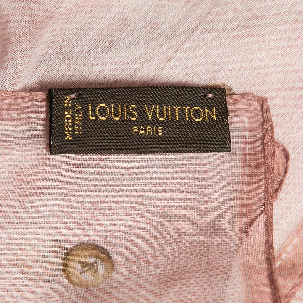 商品[二手商品] Louis Vuitton|Louis Vuitton Pink Monogram Trunk Print Cotton Scarf,价格¥1903,第3张图片详细描述