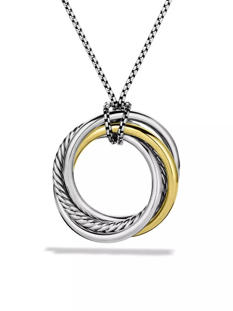 商品David Yurman|Crossover Pendant Necklace with 14K Yellow Gold,价格¥10871,第1张图片