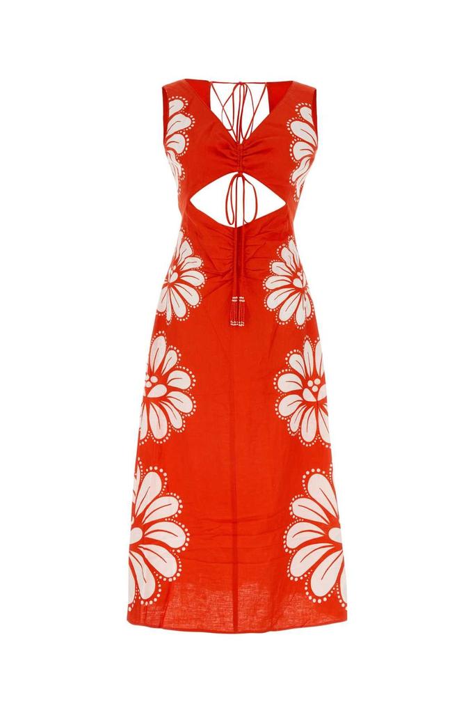 knee length dresses for ladies Farm Rio Women's Ainika Shell Maxi Dress