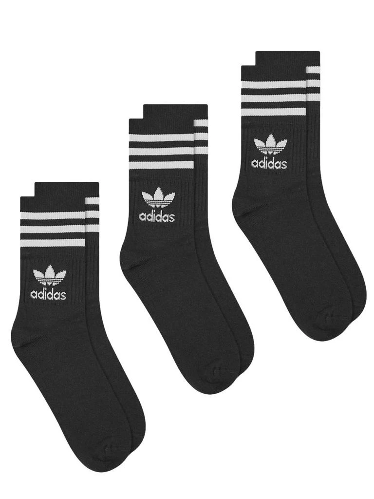 商品Adidas|Adidas Originals Logo Intarsia Three-Pack Socks,价格¥57,第1张图片
