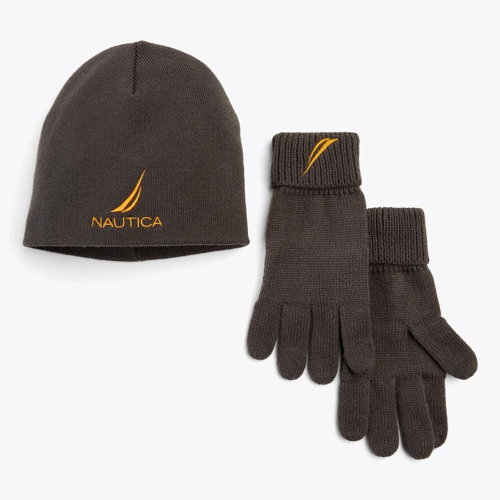 商品Nautica|Nautica Regatta Hat And Glove Set,价格¥125,第1张图片