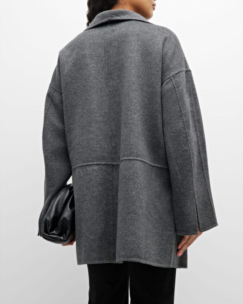 Oversized Double-Breasted Brushed Wool Jacket商品第5张图片规格展示