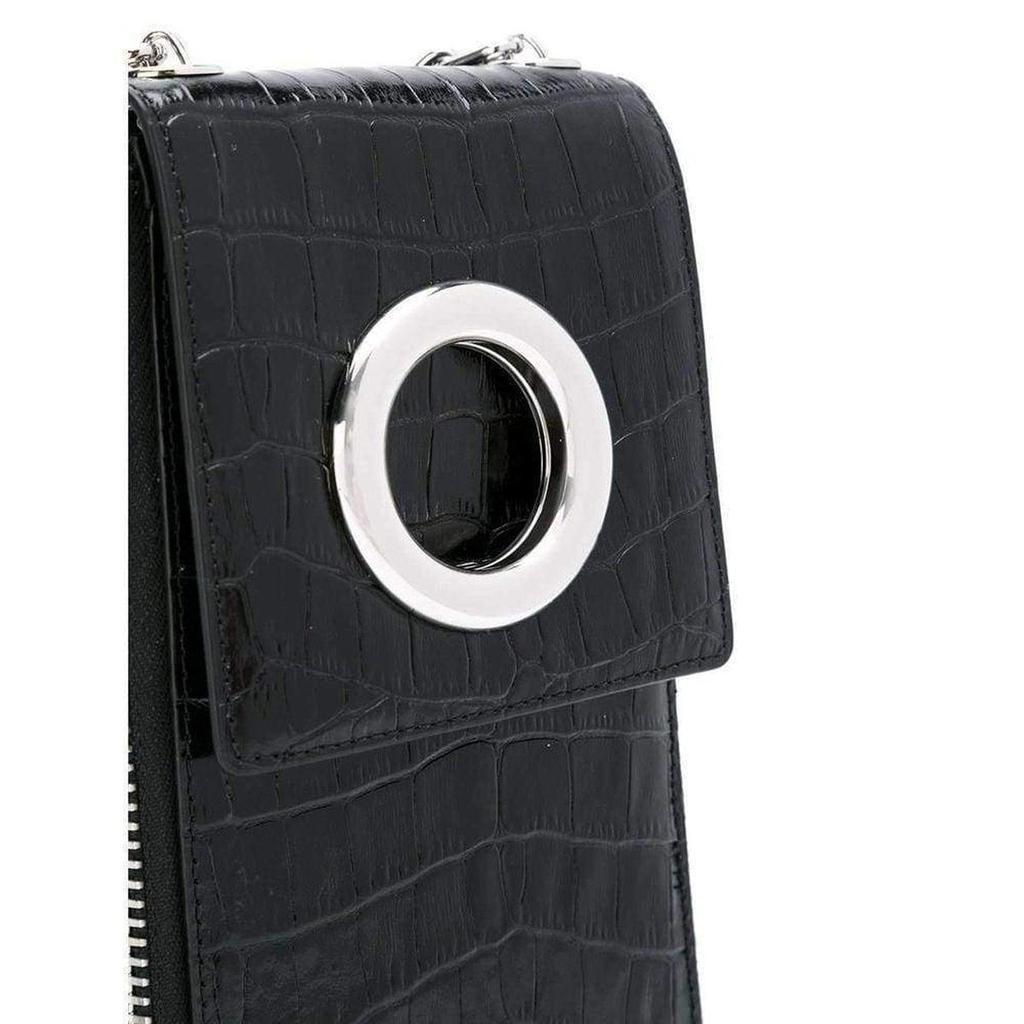 商品Alexander Wang|Black Shoulder Wallet Crocodile Embossed Leather,价格¥4802,第6张图片详细描述