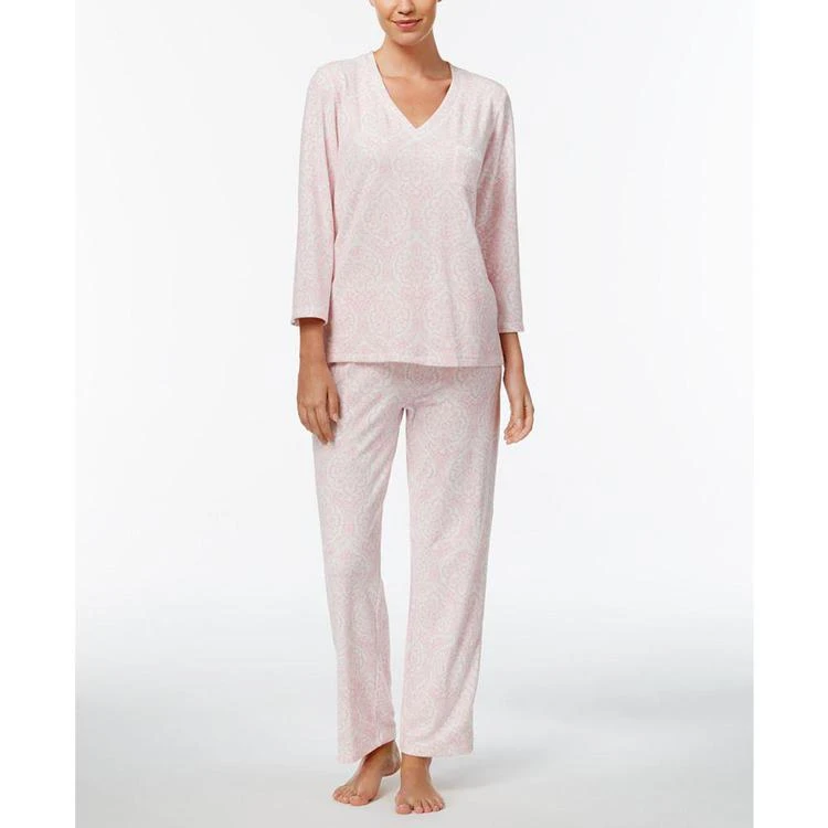 商品Miss Elaine|Printed Brushed Waffle-Knit Pajama Set,价格¥275,第2张图片详细描述