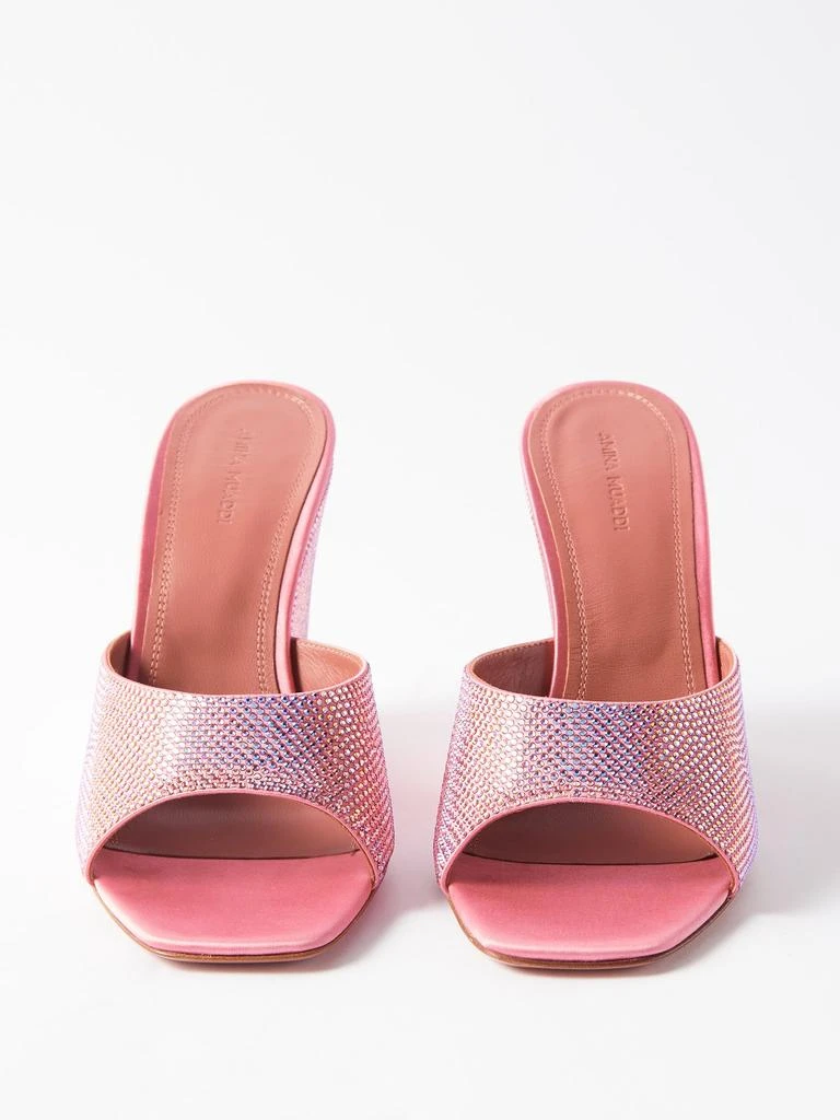 商品Amina Muaddi|Lupita 95 silk-satin wedge sandals,价格¥7470,第5张图片详细描述