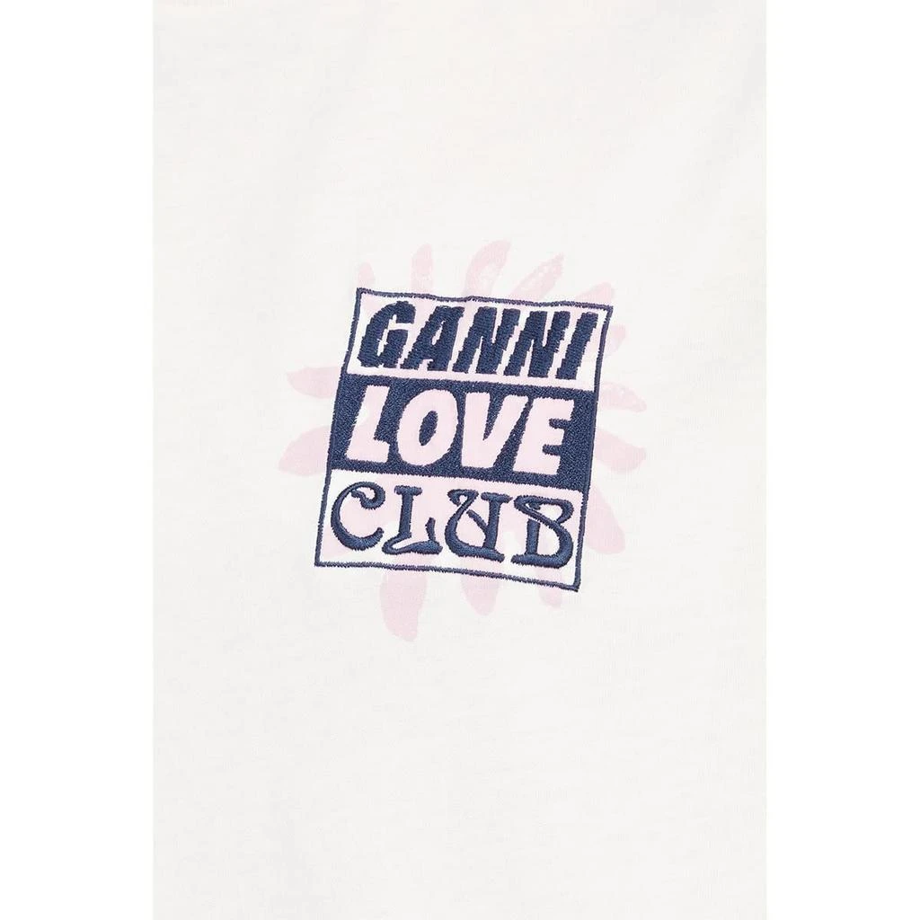 商品Ganni|Basic Cotton Jersey Love Club T-Shirt,价格¥349,第3张图片详细描述