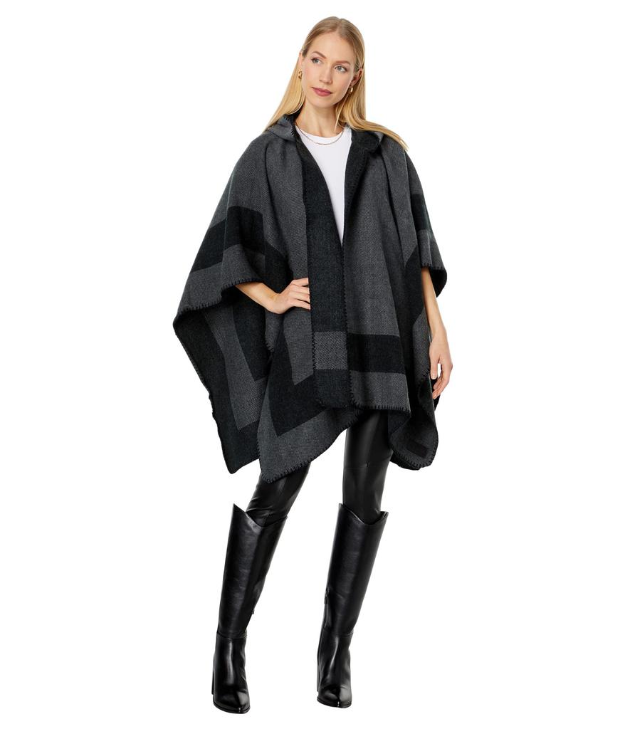 Striped Hooded Ruana with Blankets商品第1张图片规格展示