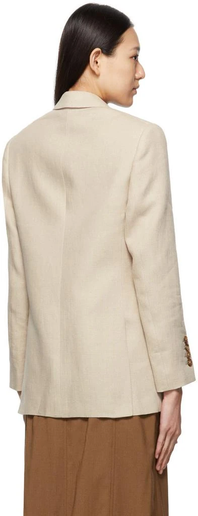 商品Burberry|Beige Linen Oversized Tailored Blazer,价格¥15876,第3张图片详细描述