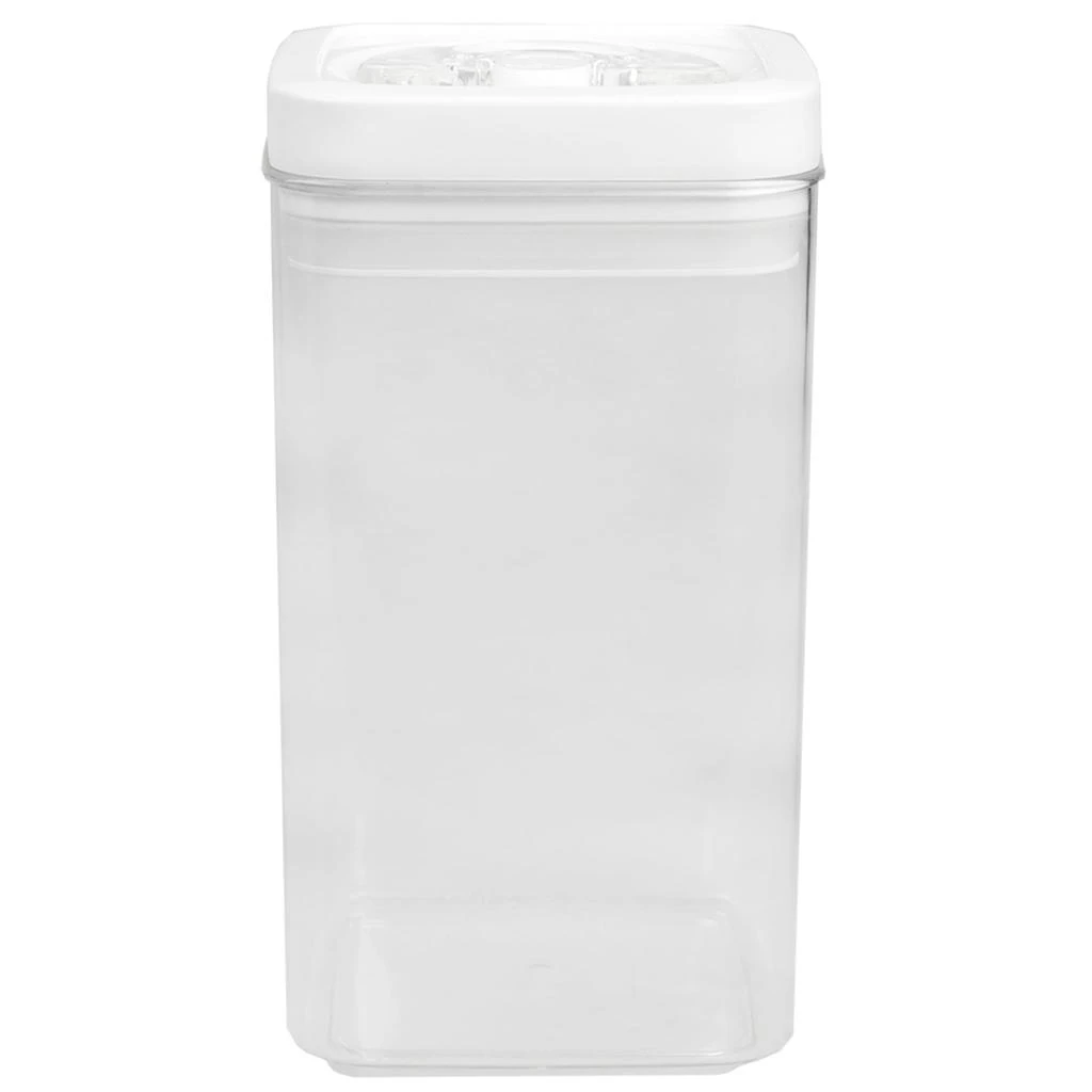 商品Home Basics|Home Basics 2.3 Liter Twist 'N Lock Air-Tight Square Plastic Canister, White,价格¥135,第4张图片详细描述