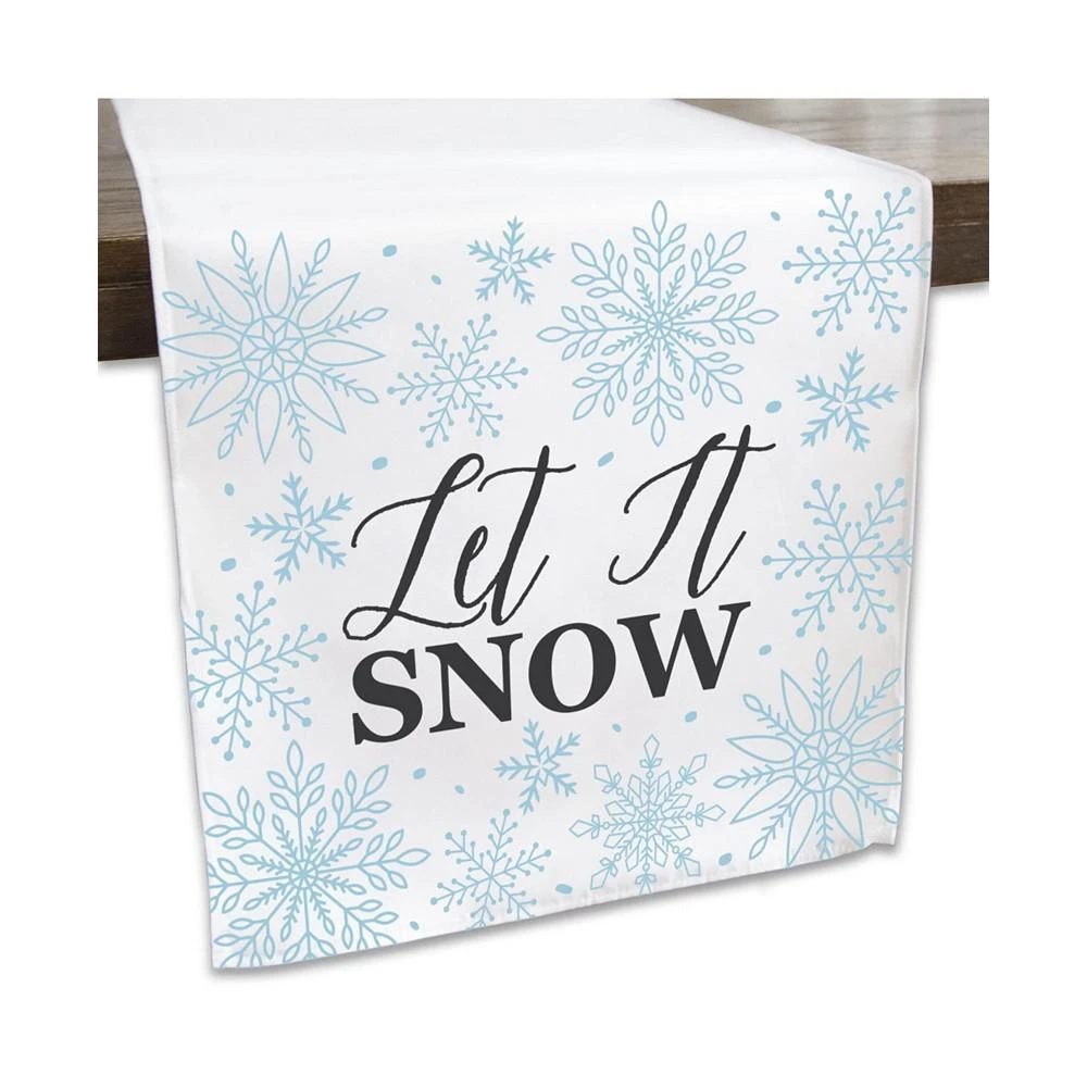 商品Big Dot of Happiness|Winter Wonderland Snowflake and Winter Wedding Cloth Table Runner  13 x 70 in,价格¥201,第1张图片