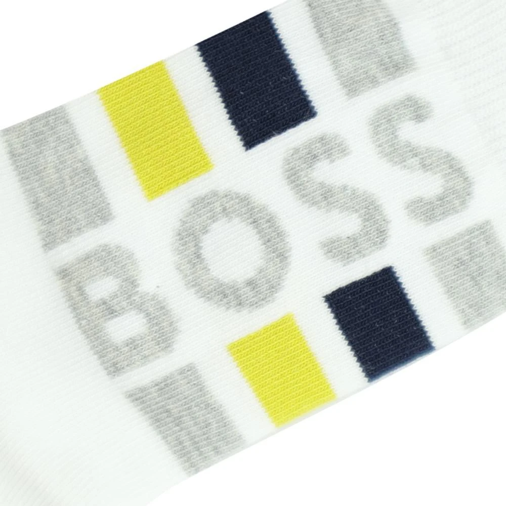 商品Hugo Boss|2 Pack Navy & White Logo Socks,价格¥94,第2张图片详细描述