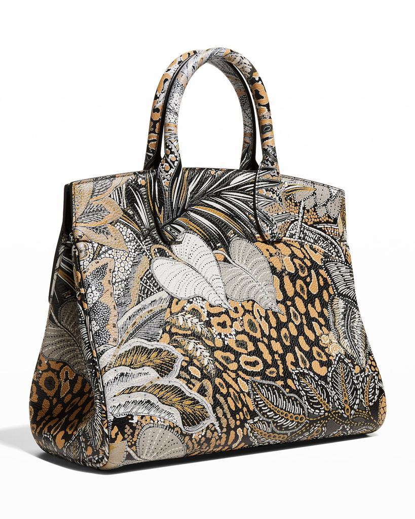 商品Salvatore Ferragamo|Studio Batik-Print Top-Handle Bag,价格¥23778,第4张图片详细描述