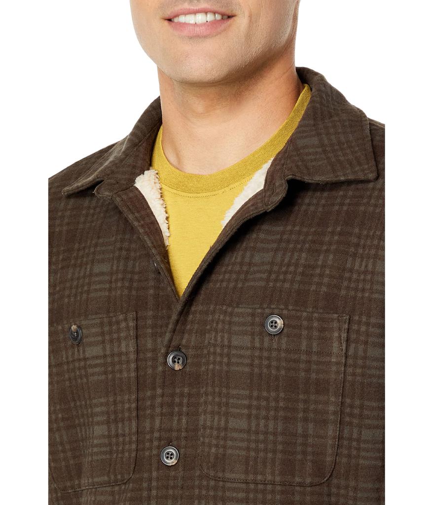 Plaid Sherpa Shirt Jacket商品第3张图片规格展示
