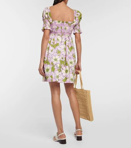 商品Tory Burch|花卉抽褶棉质迷你连衣裙,价格¥3830,第3张图片详细描述