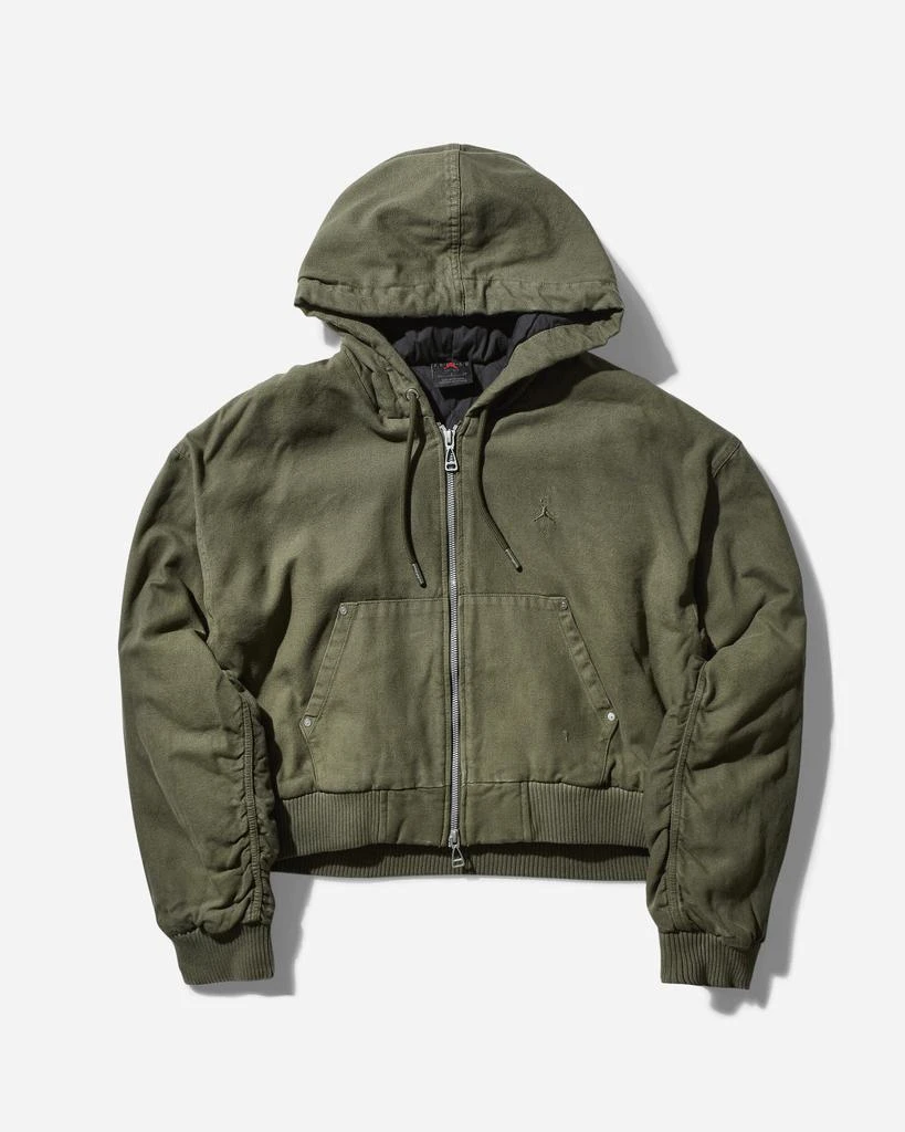 商品Jordan|Women's Travis Scott Hooded Canvas Jacket Khaki,价格¥1313,第1张图片