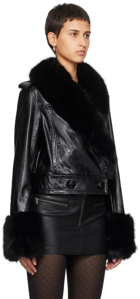 商品STAND STUDIO|Black Rosalyn Faux-Leather Jacket,价格¥3318,第2张图片详细描述