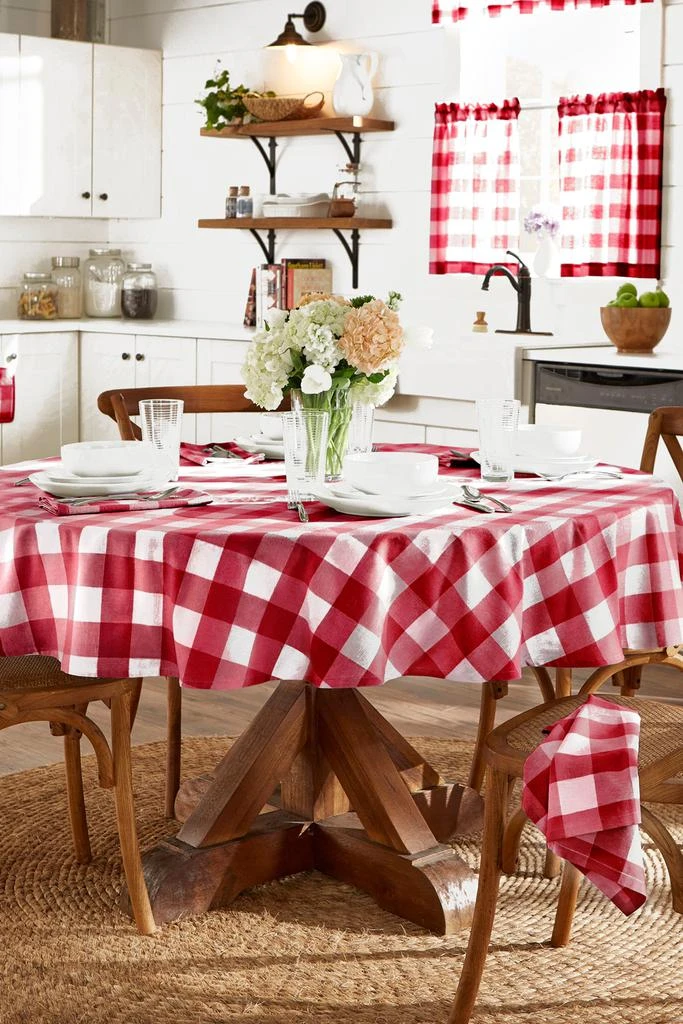 商品Elrene Home Fashions|Farmhouse Living Buffalo Check Tablecloth Collection,价格¥198,第2张图片详细描述