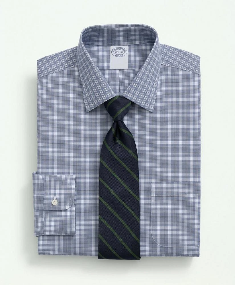 商品Brooks Brothers|Stretch Supima® Cotton Non-Iron Poplin Ainsley Collar, Checked Dress Shirt,价格¥910,第1张图片