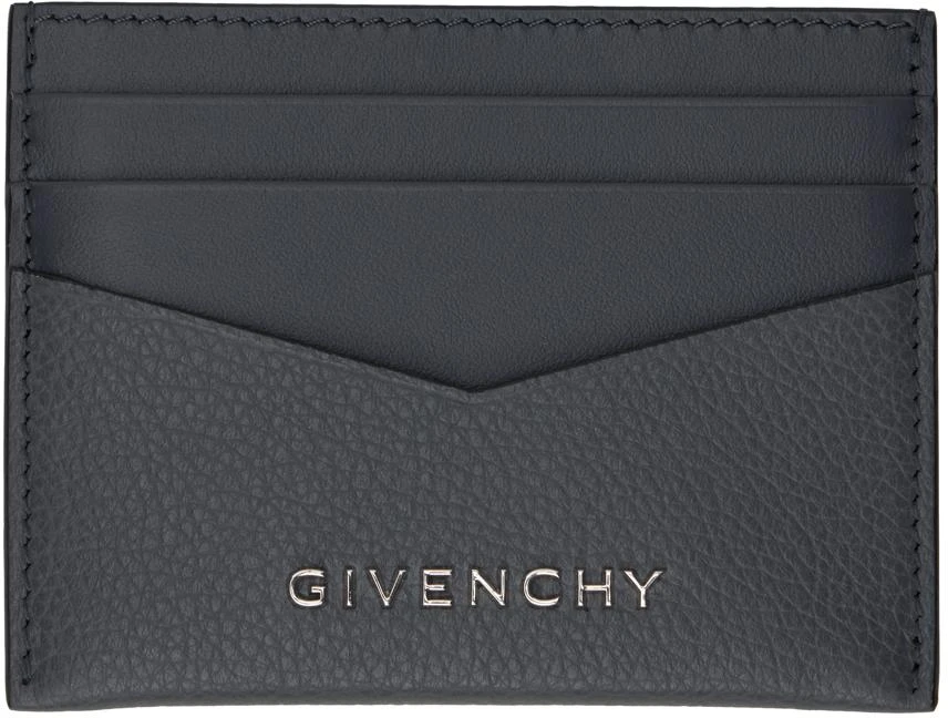 商品Givenchy|Gray Grained Leather Card Holder,价格¥2008,第1张图片
