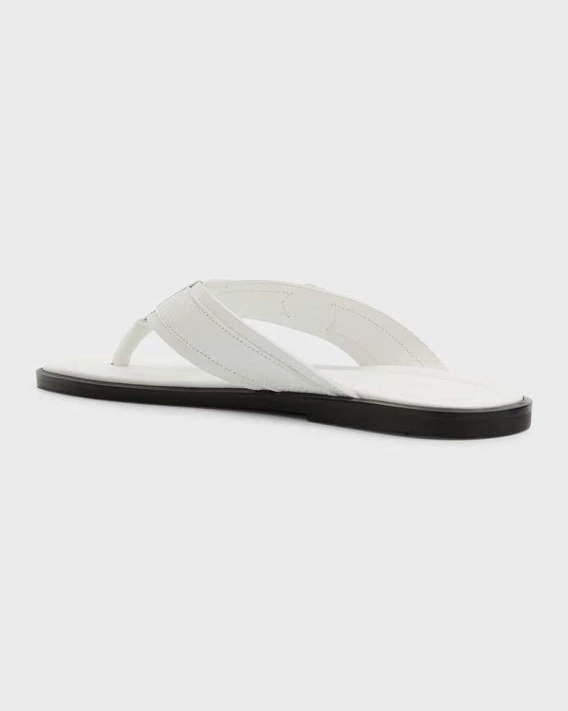 商品Giorgio Armani|Men's GA-Logo Leather Flip Flops,价格¥4437,第4张图片详细描述