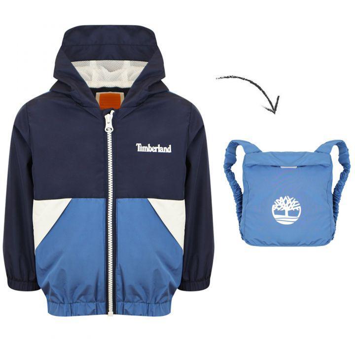 商品Timberland|Navy Hooded Windbreaker With Backpack,价格¥251,第1张图片