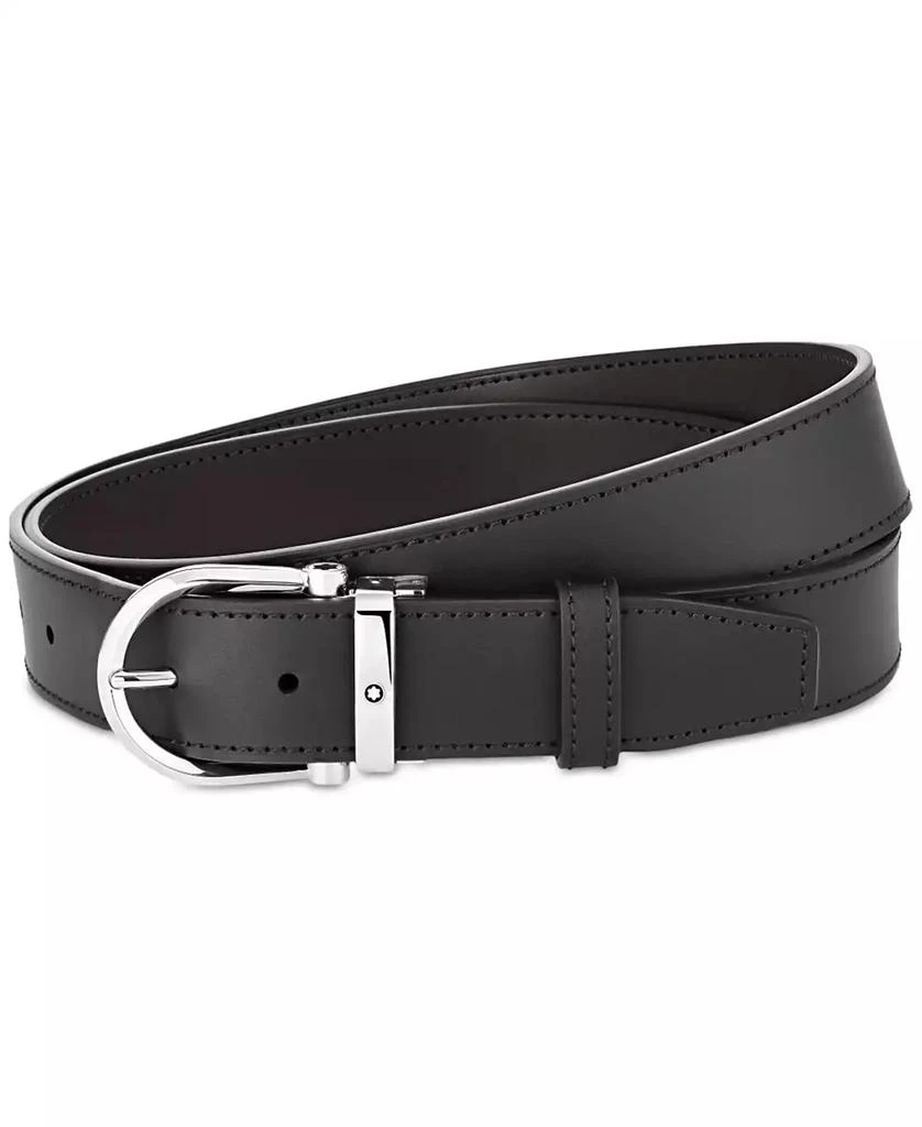 商品MontBlanc|Horseshoe Buckle Reversible Leather Belt,价格¥3167,第2张图片详细描述