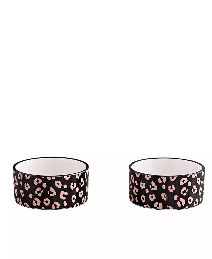 商品Juicy Couture|Give Me Treats Pet Bowl Leopard 16 oz Ceramic Bowls, Set of 2,价格¥235,第1张图片