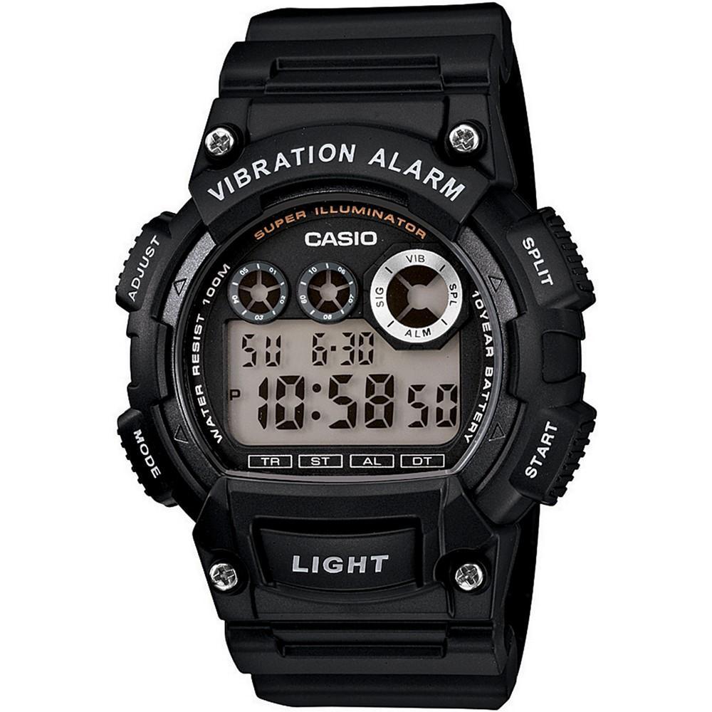 商品Casio|Men's Digital Black Resin Strap Watch 44mm,价格¥326,第1张图片