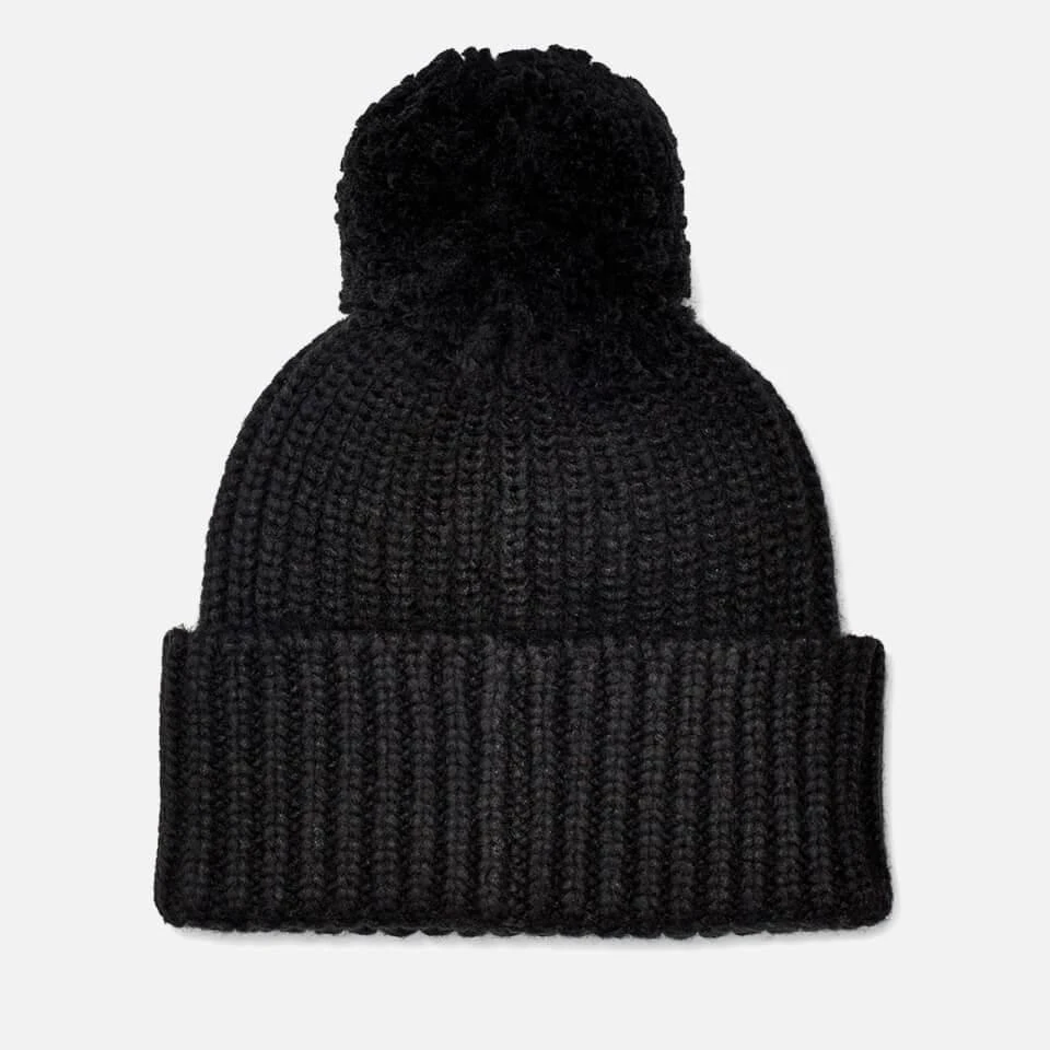 商品UGG|UGG Women's Airy Knit Bobble Hat - Black,价格¥495,第2张图片详细描述