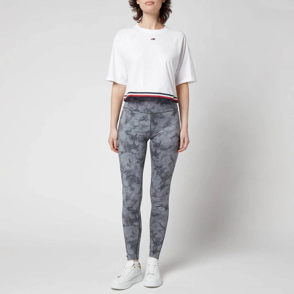 商品Tommy Hilfiger|Tommy Sport Women's Rw Aop Leggings - Dark Ash Wash,价格¥119,第3张图片详细描述