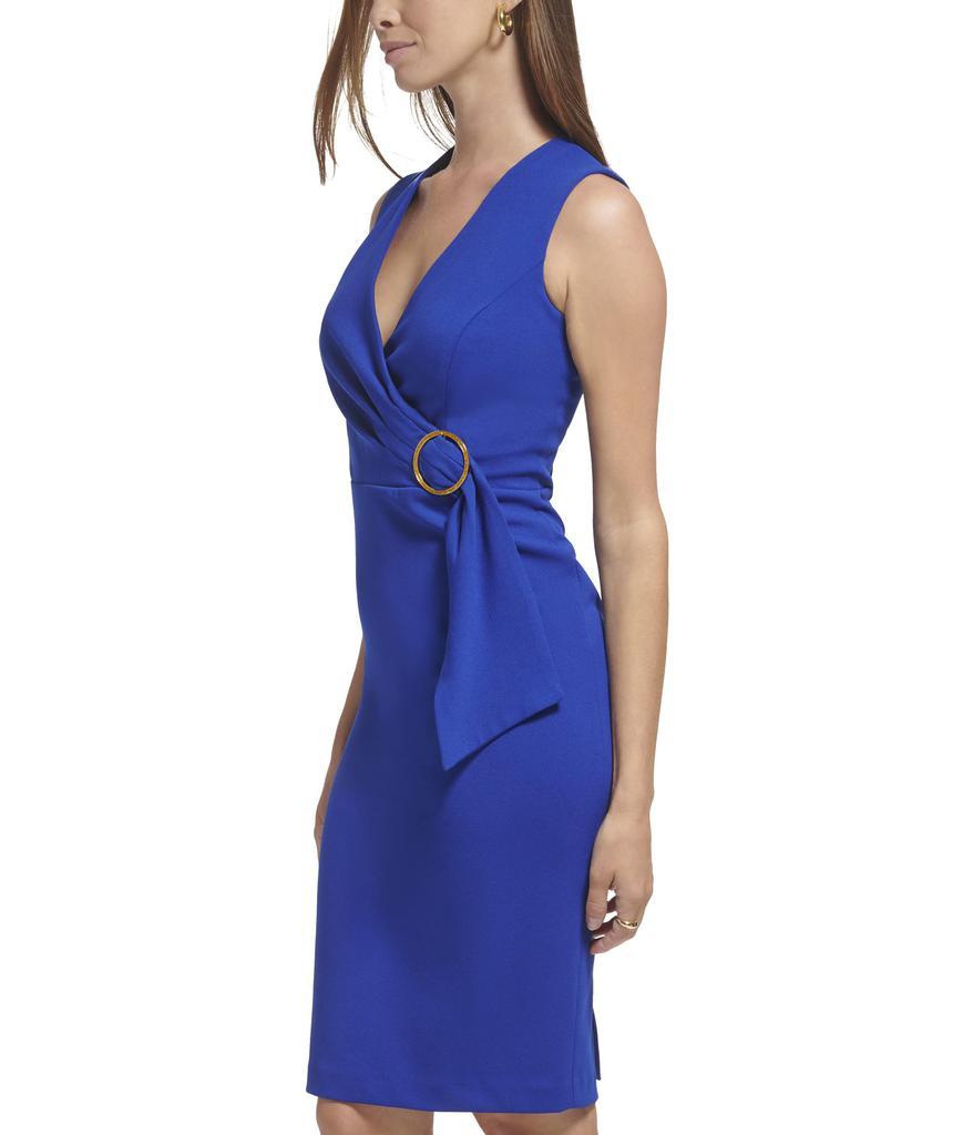 商品Calvin Klein|Scuba Crepe Dress with Ring Hardwear,价格¥694,第4张图片详细描述