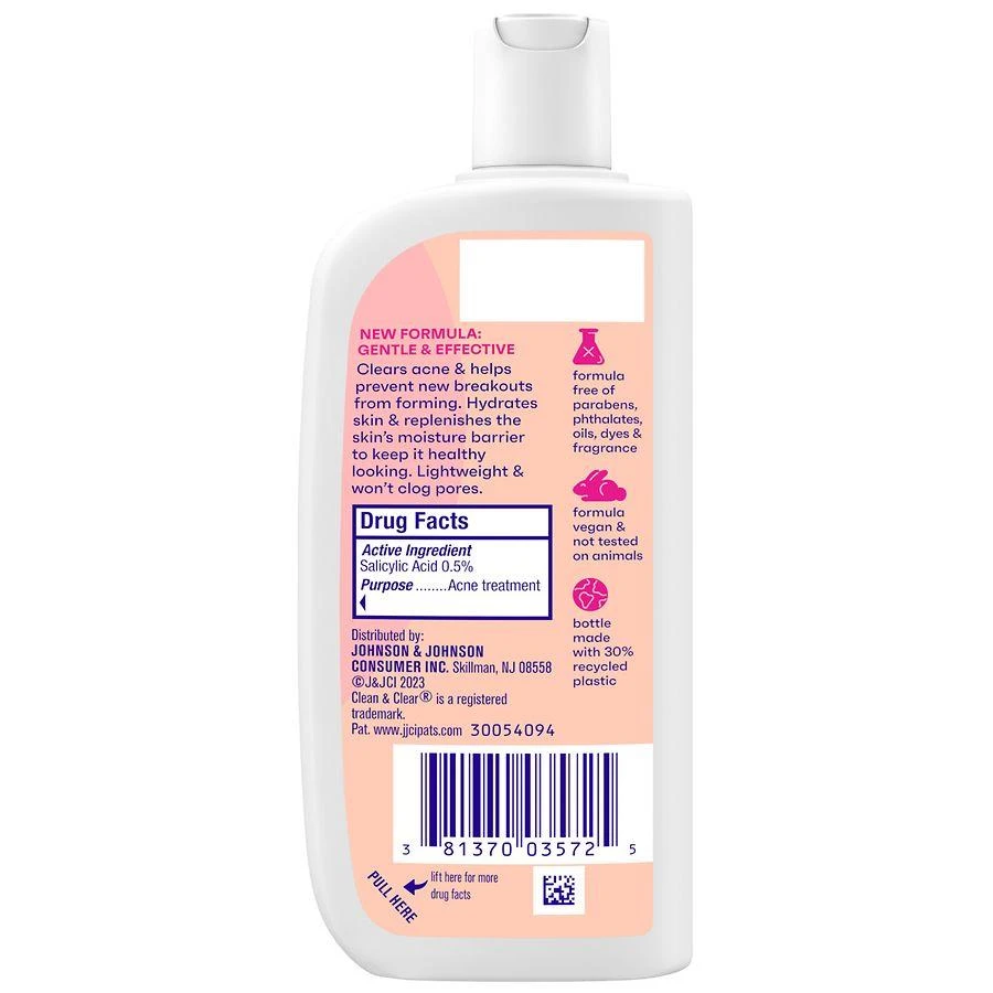 商品Clean & Clear|Essentials Dual Action Oil-Free Facial Moisturizer Salicylic Acid Acne Treatment Fragrance Free,价格¥58,第2张图片详细描述
