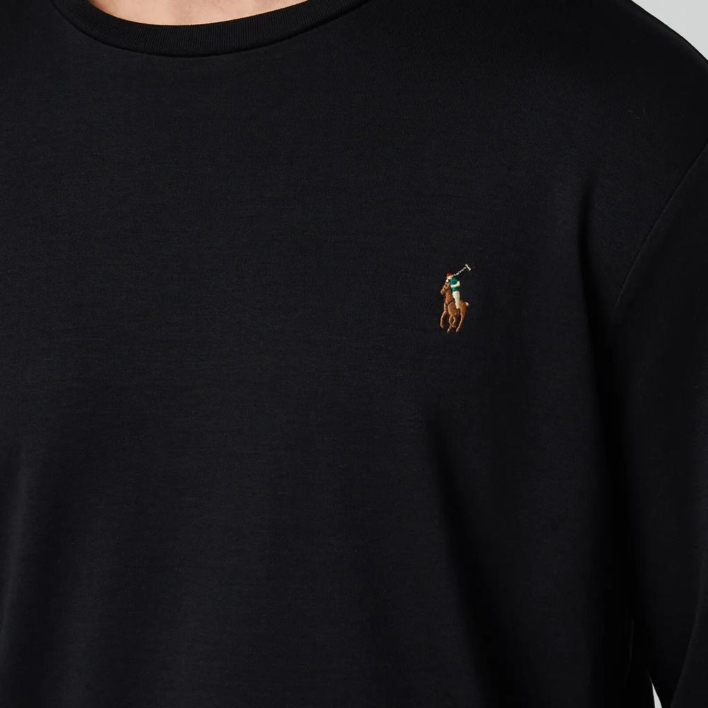 商品Ralph Lauren|Polo Ralph Lauren Men's Custom Slim Fit Long Sleeve T-Shirt - Polo Black,价格¥611,第6张图片详细描述