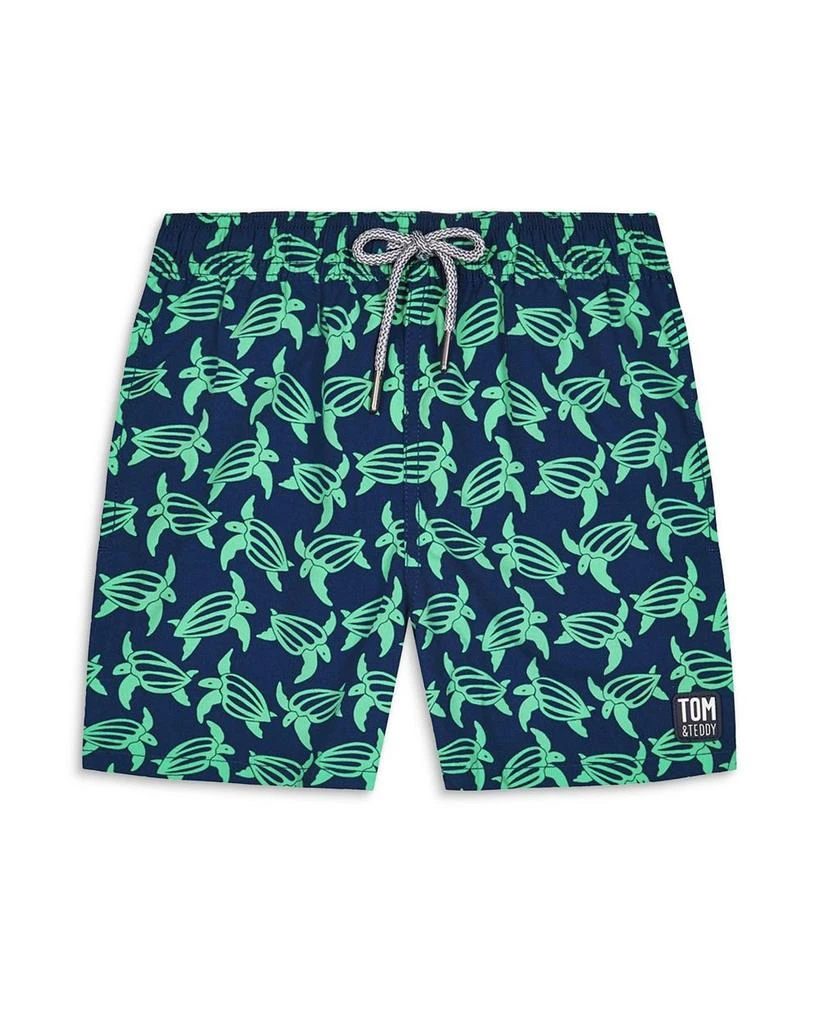 商品TOM & TEDDY|Boys' Turtle Print Swim Trunks - Little Kid, Big Kid,价格¥442,第1张图片