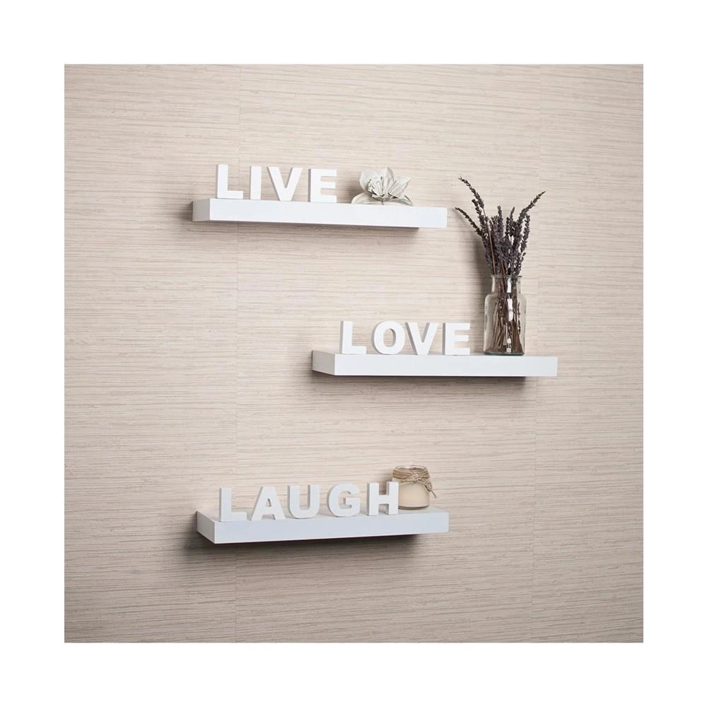 商品Danya B|Decorative "Live" "Love" "Laugh" Wall Shelves - Set of 3,价格¥356,第2张图片详细描述