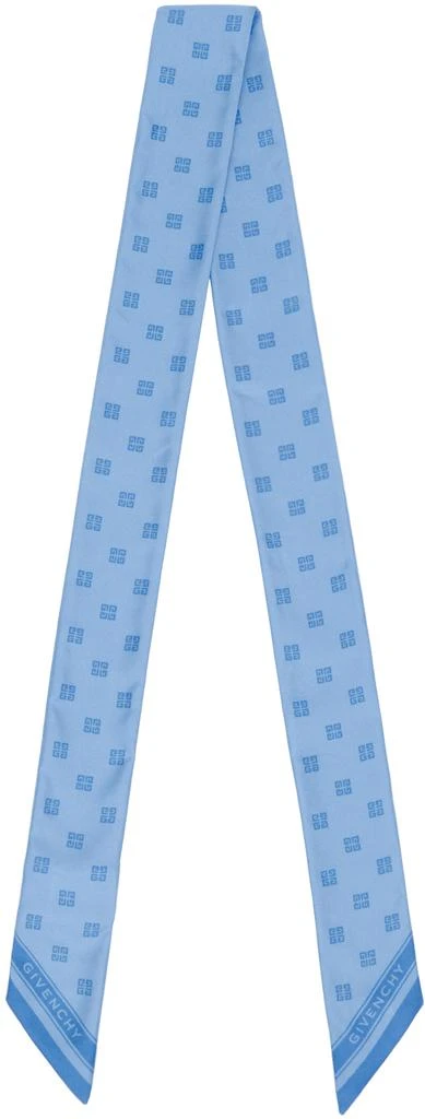 商品Givenchy|Blue 4G Plumetis Silk Twill Scarf,价格¥1305,第1张图片