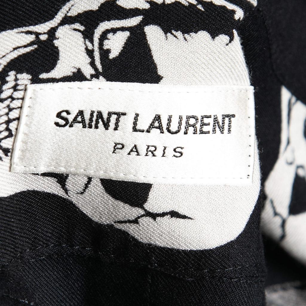 商品[二手商品] Yves Saint Laurent|Saint Laurent Black Skull Print Twill Shirt Dress M,价格¥3351,第7张图片详细描述