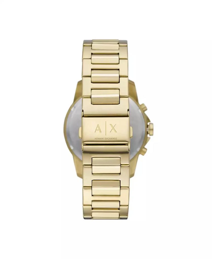 商品Armani Exchange|Men's Chronograph Gold-Tone Stainless Steel Bracelet Watch 44mm,价格¥1799,第3张图片详细描述