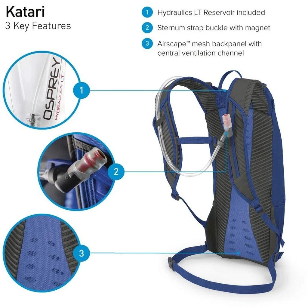 Osprey Katari 3 Men's Bike Hydration Backpack 商品