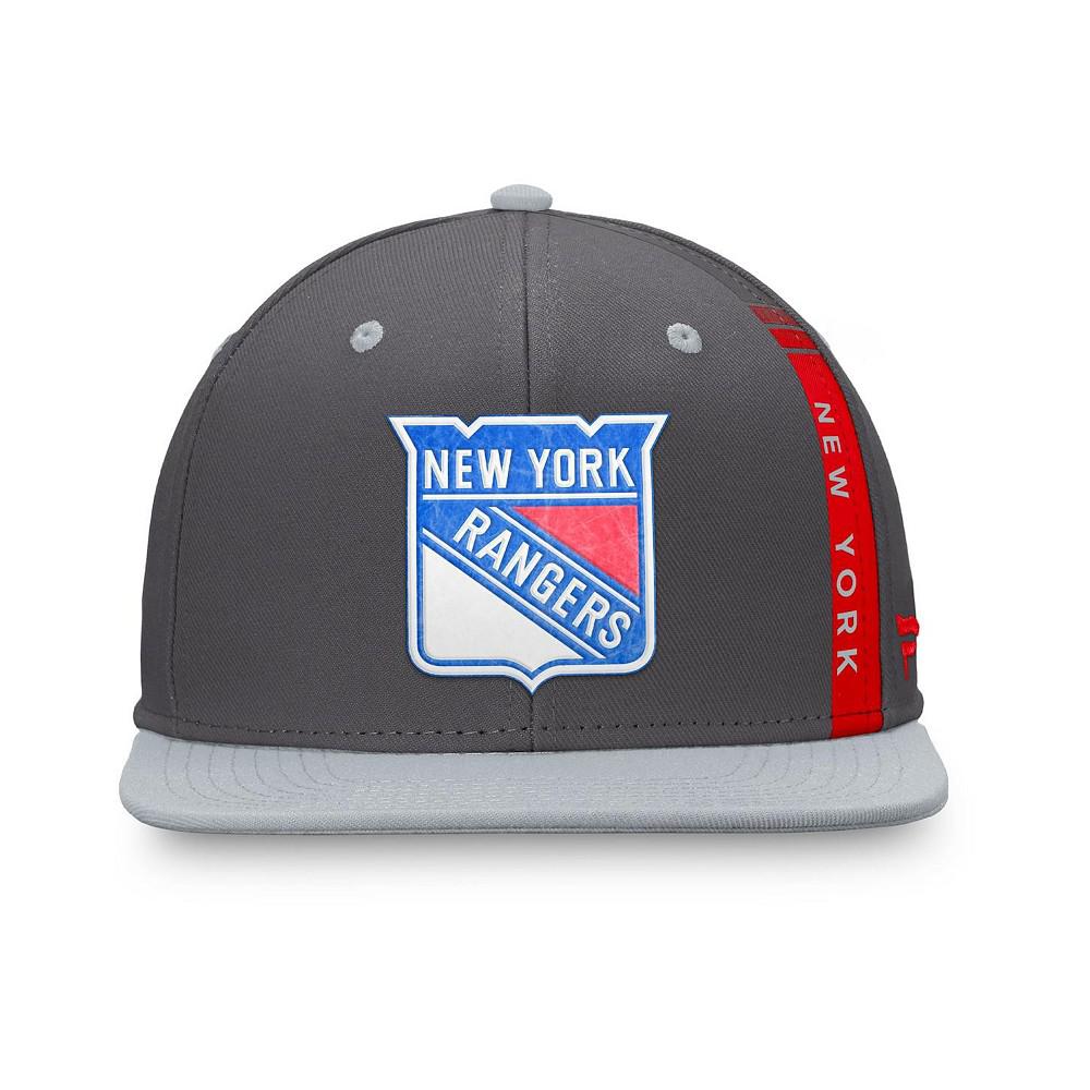 Men's Branded Charcoal New York Rangers Authentic Pro Home Ice Snapback Hat商品第4张图片规格展示