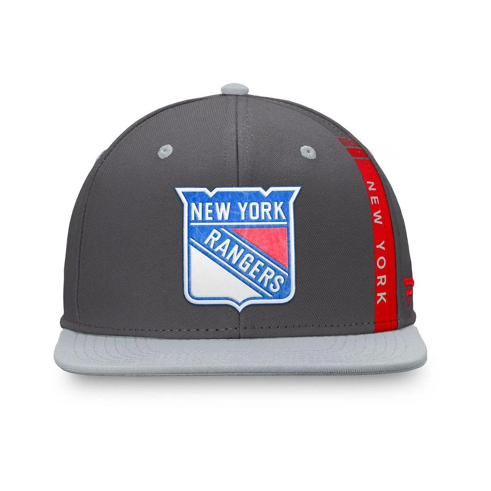 商品Fanatics|Men's Branded Charcoal New York Rangers Authentic Pro Home Ice Snapback Hat,价格¥258,第4张图片详细描述