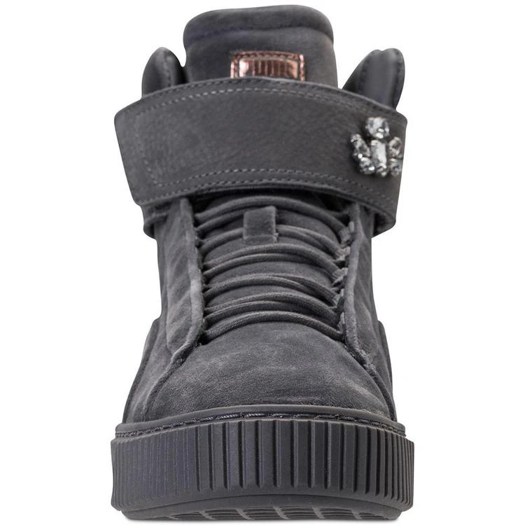 商品Puma|Women's Suede Platform Mid Velour Casual Sneakers from Finish Line,价格¥519,第3张图片详细描述